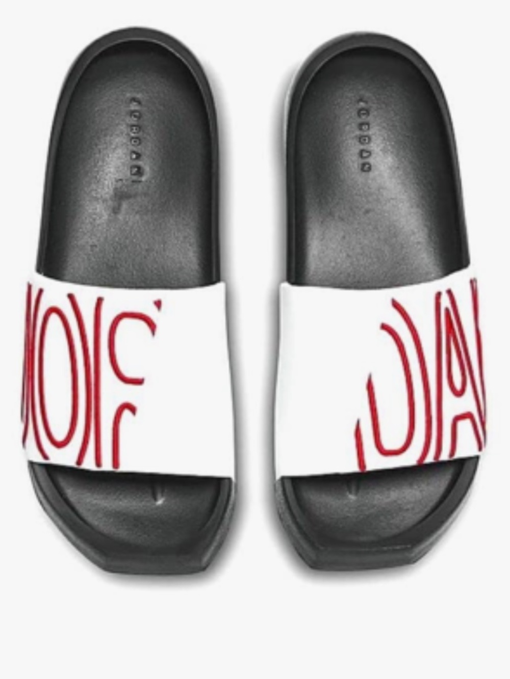 Nike Jordan Nola Slide Sandals W Sz 8   White Black Gym Red